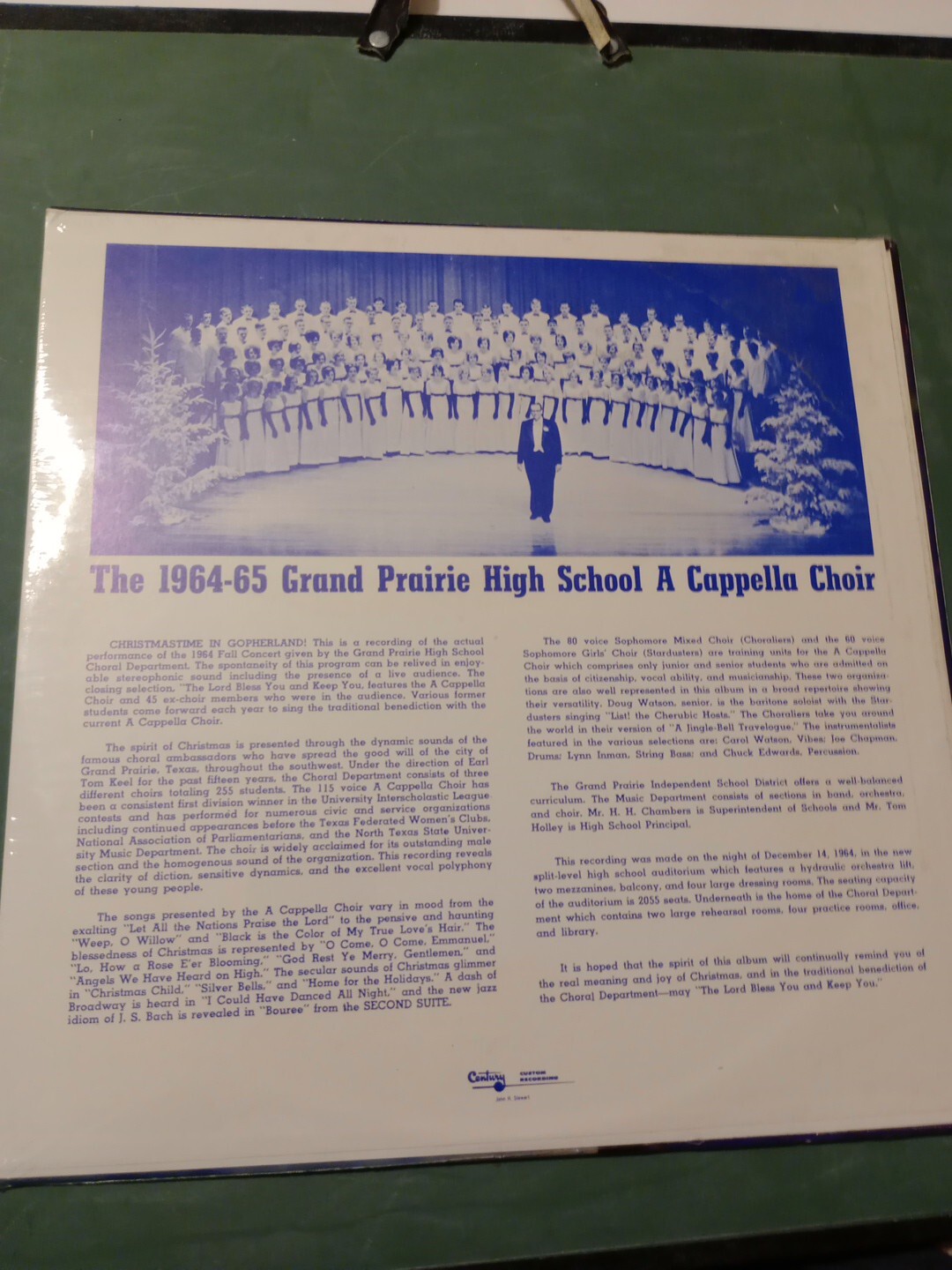 Vintage 1964-65 Grand Prairie Texas Acapella Choir Christmas Time In Gopher Land Vintage 1964-65 Grand Prairie Texas Acapella Choir Christmas Time In Gopher Land