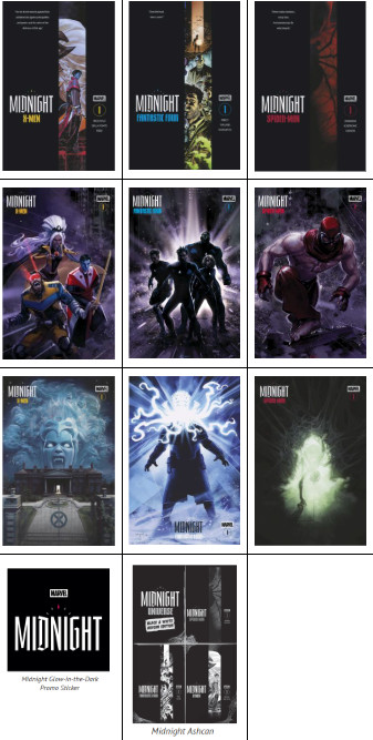 MIDNIGHT Spider-Man Fantastic Four X-Men #1 MAIN Cover A & E D Variant SET 2026 MIDNIGHT Spider-Man Fantastic Four X-Men #1 MAIN Cover A & E D Variant SET 2026