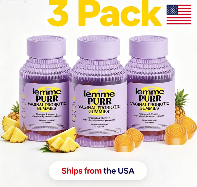 3pc Lemme Purr Vaginal Probiotic Chewables Pineapple Vitamin C 60ct