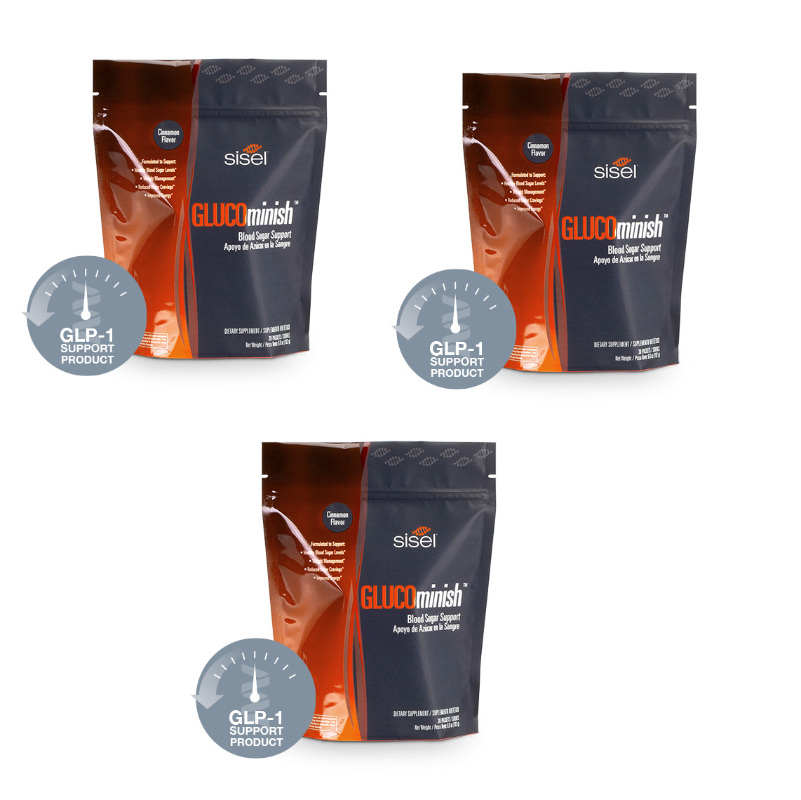 NEW 3X Sisel GLUCOminish™ Blood Sugar Support Exp 2028