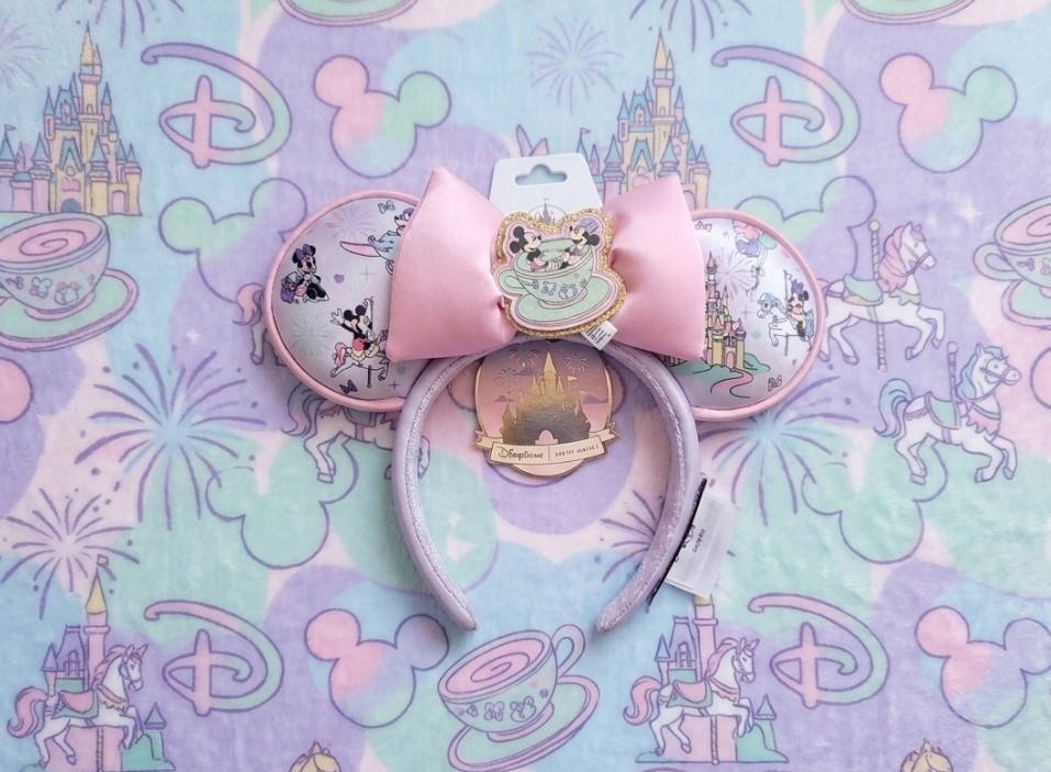 NEW 2026 Disney Parks Fantasyland Stoney Clover Lane Minnie Ears Teacup Headband