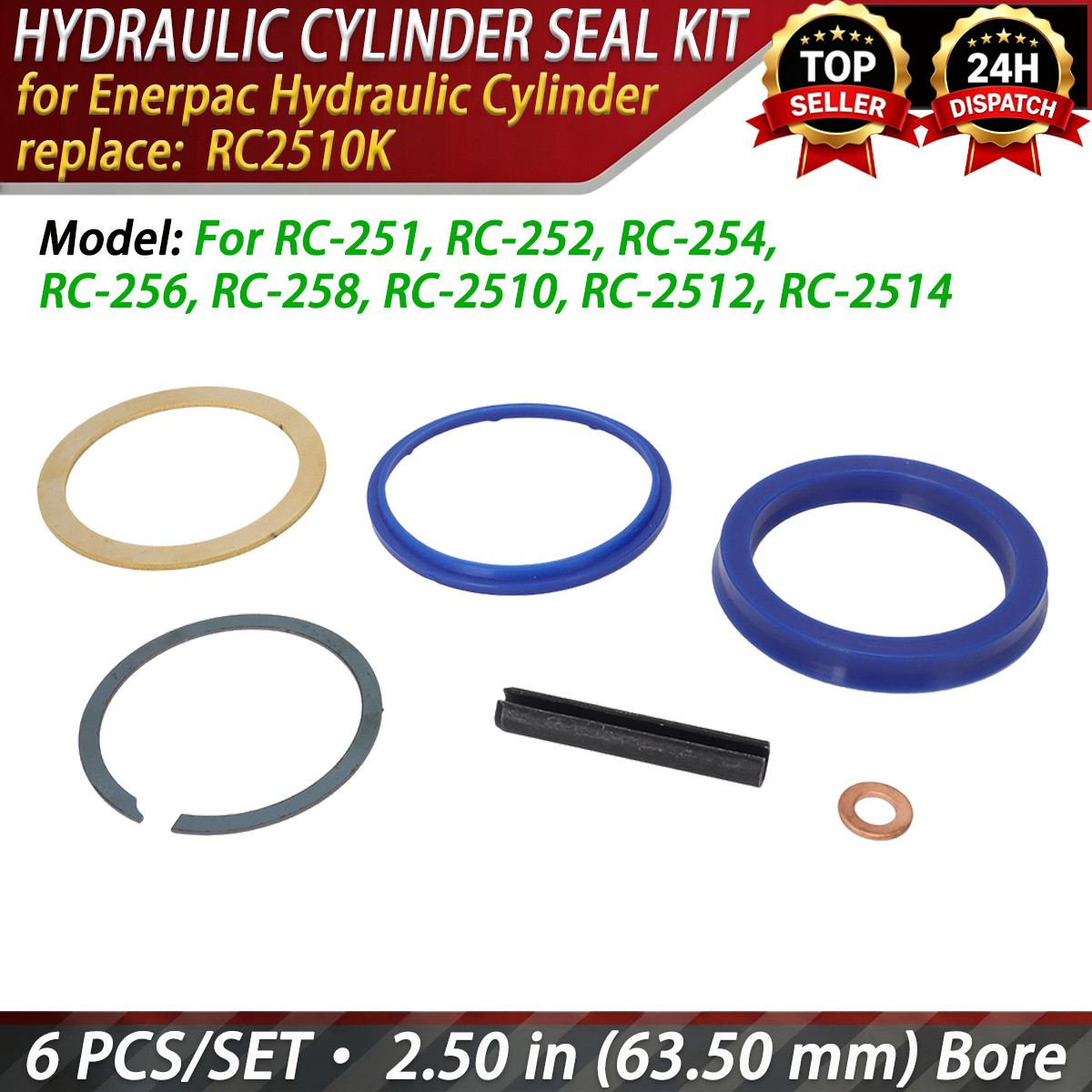 RC2510K Seal Kit for Enerpac Hydraulic Ram RC-251 RC-252 RC-254 RC-2512 RC-2514 RC2510K Seal Kit for Enerpac Hydraulic Ram RC-251 RC-252 RC-254 RC-2512 RC-2514