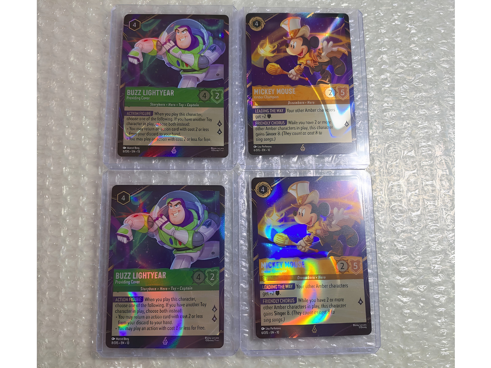 2 Set Lorcana GENUINE English Promo HK Exclusive Mickey Mouse Buzz Lightyear