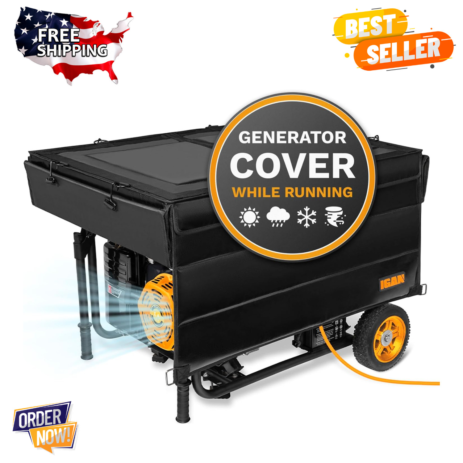 Generator Running Cover Waterproof Outdoor Enclosure Heavy Duty 3500W-12000W Generator Running Cover Waterproof Outdoor Enclosure Heavy Duty 3500W-12000W