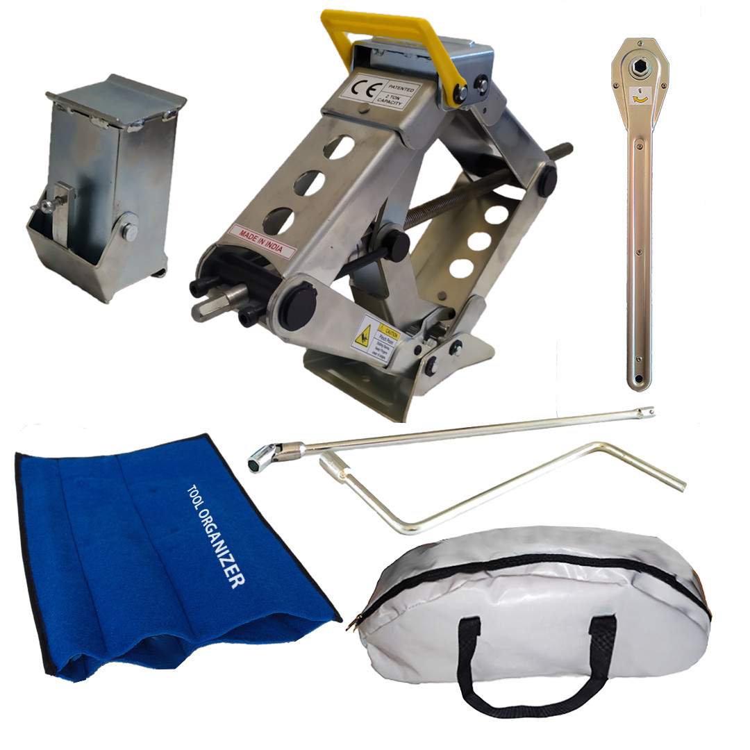 Gortech Heavy Duty 2 Ton Scissor Jack Kit - Up To 4 Ton Vehicles, 23in Lift