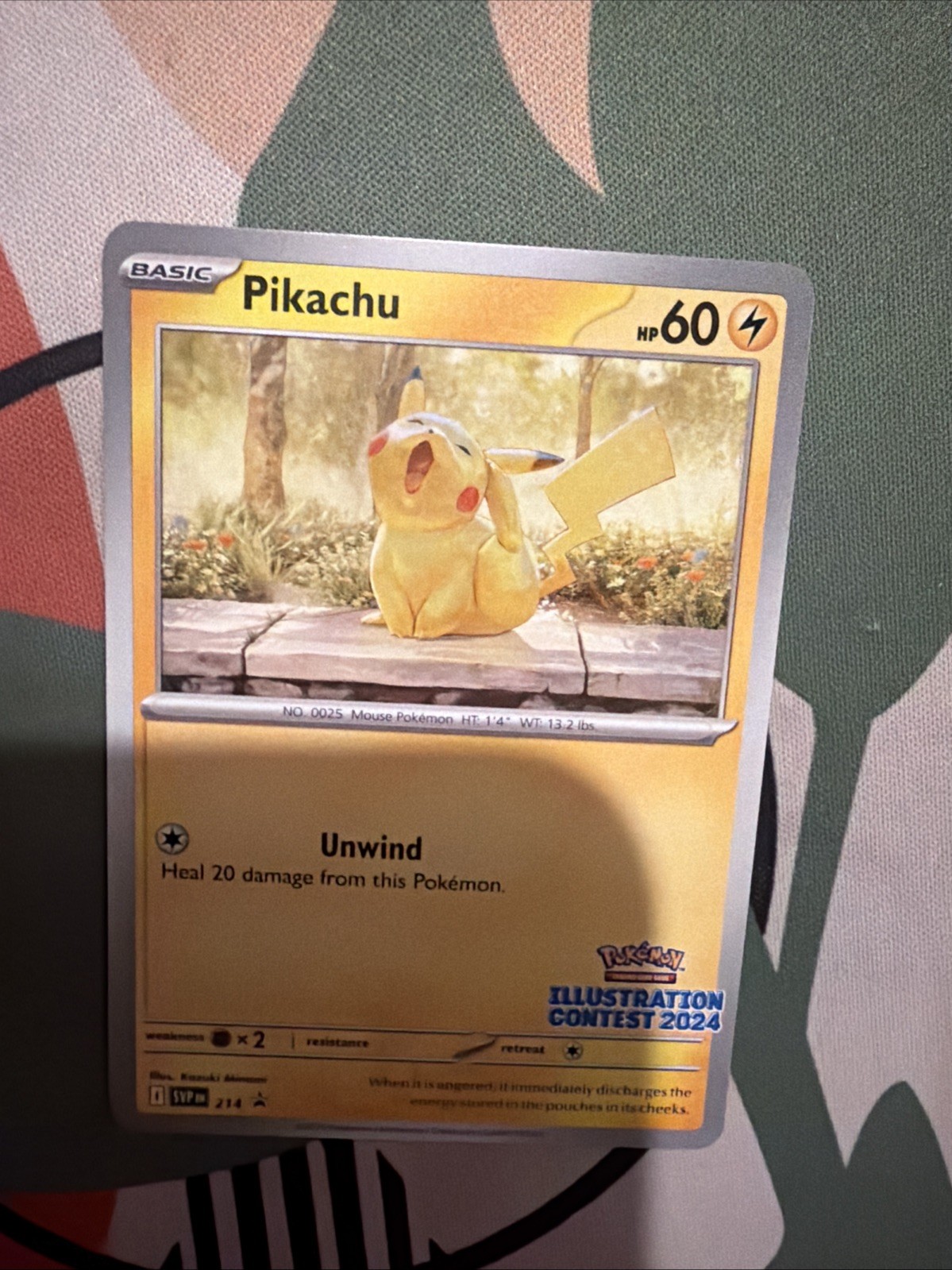 Pikachu 214 Illustration Contest 2024 S&V Promo Holo English 60 HP Basic