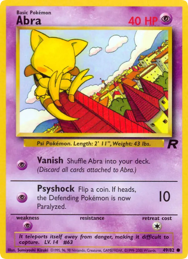 2000 Pokemon Team Rocket: Choose Your Card All Cards Available