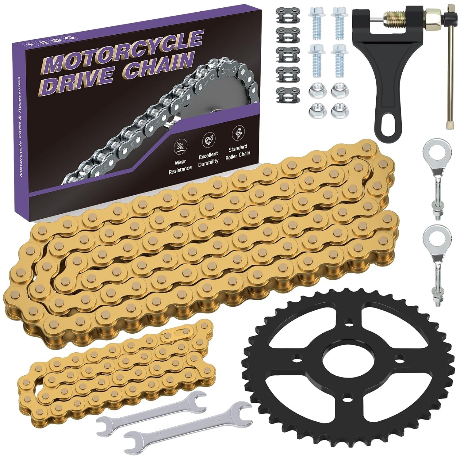 Gold 40T 420 Chain Sprocket Kit For CT200U BT200X Predator 212cc 196cc Mini Bike