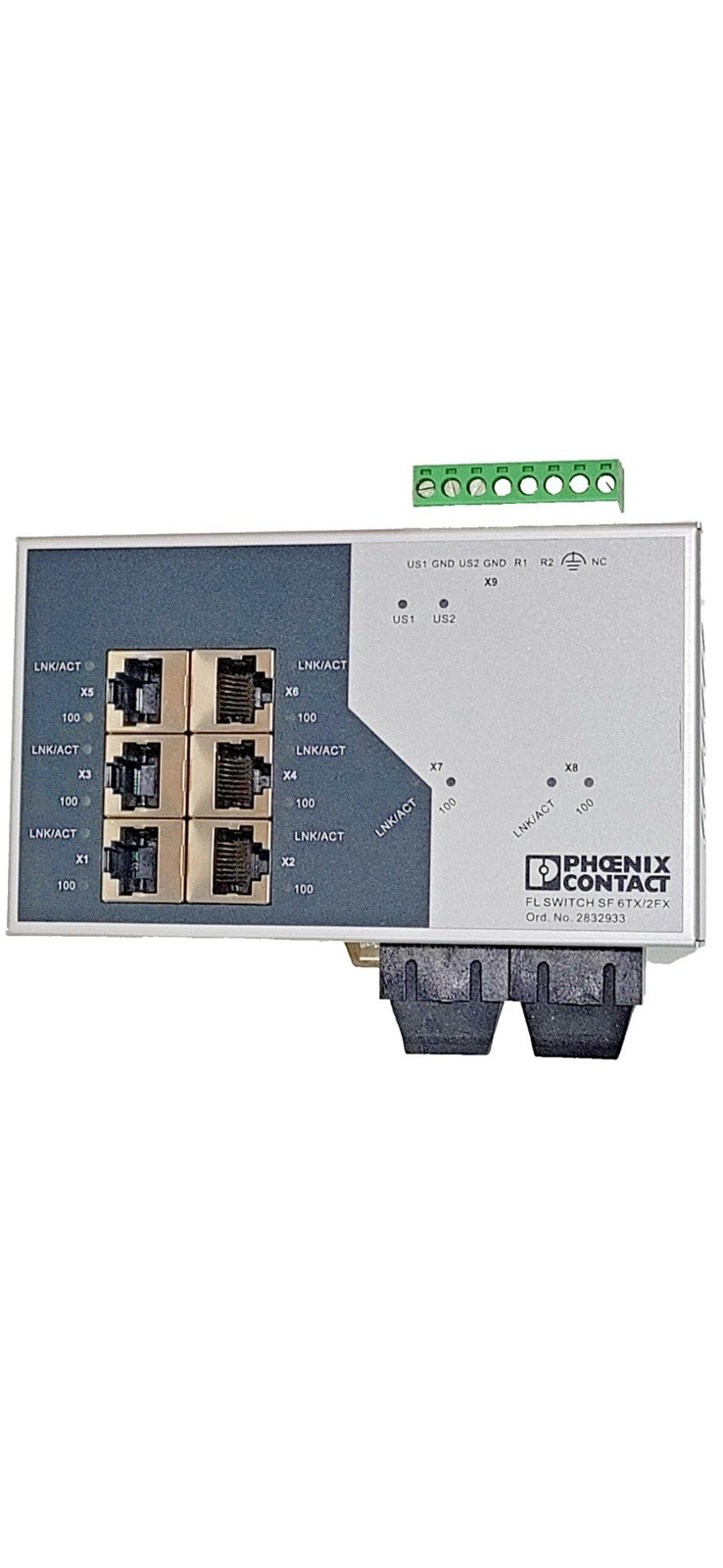 PHOENIX CONTACT FL SWITCH SF 6TX/2FX Industrial Ethernet Switch 2832933