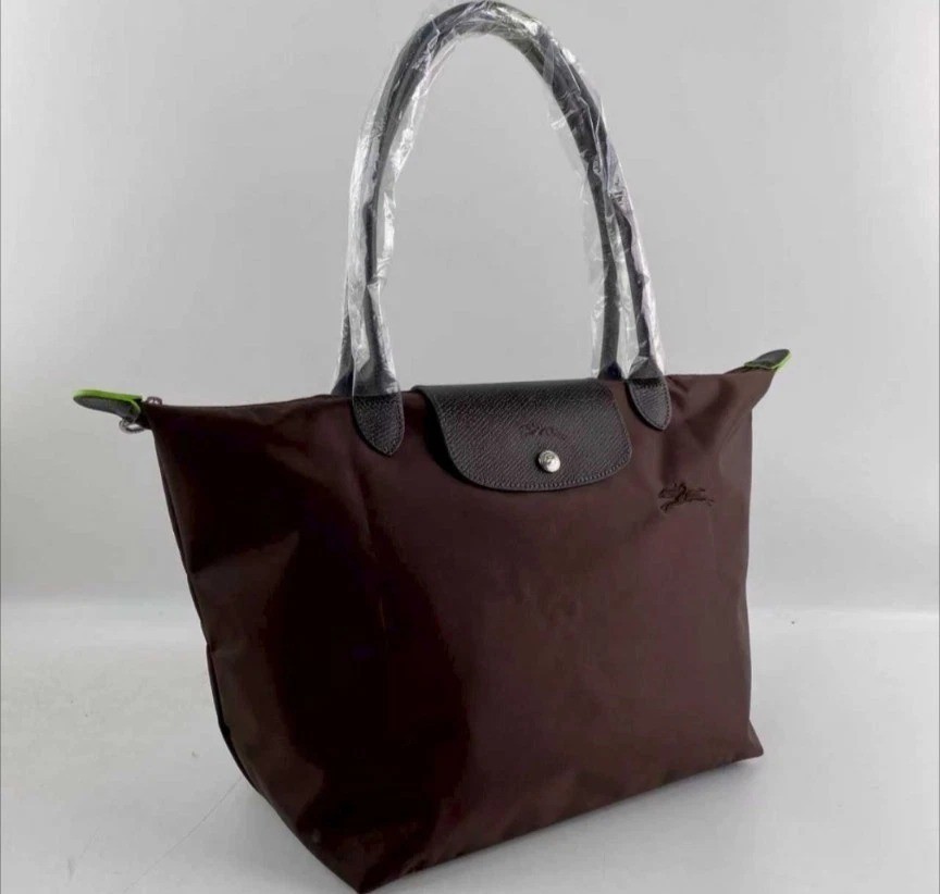 LONGCHAMP Le Pliage Green L Tote Mocha - Recycled canvas New Outlet