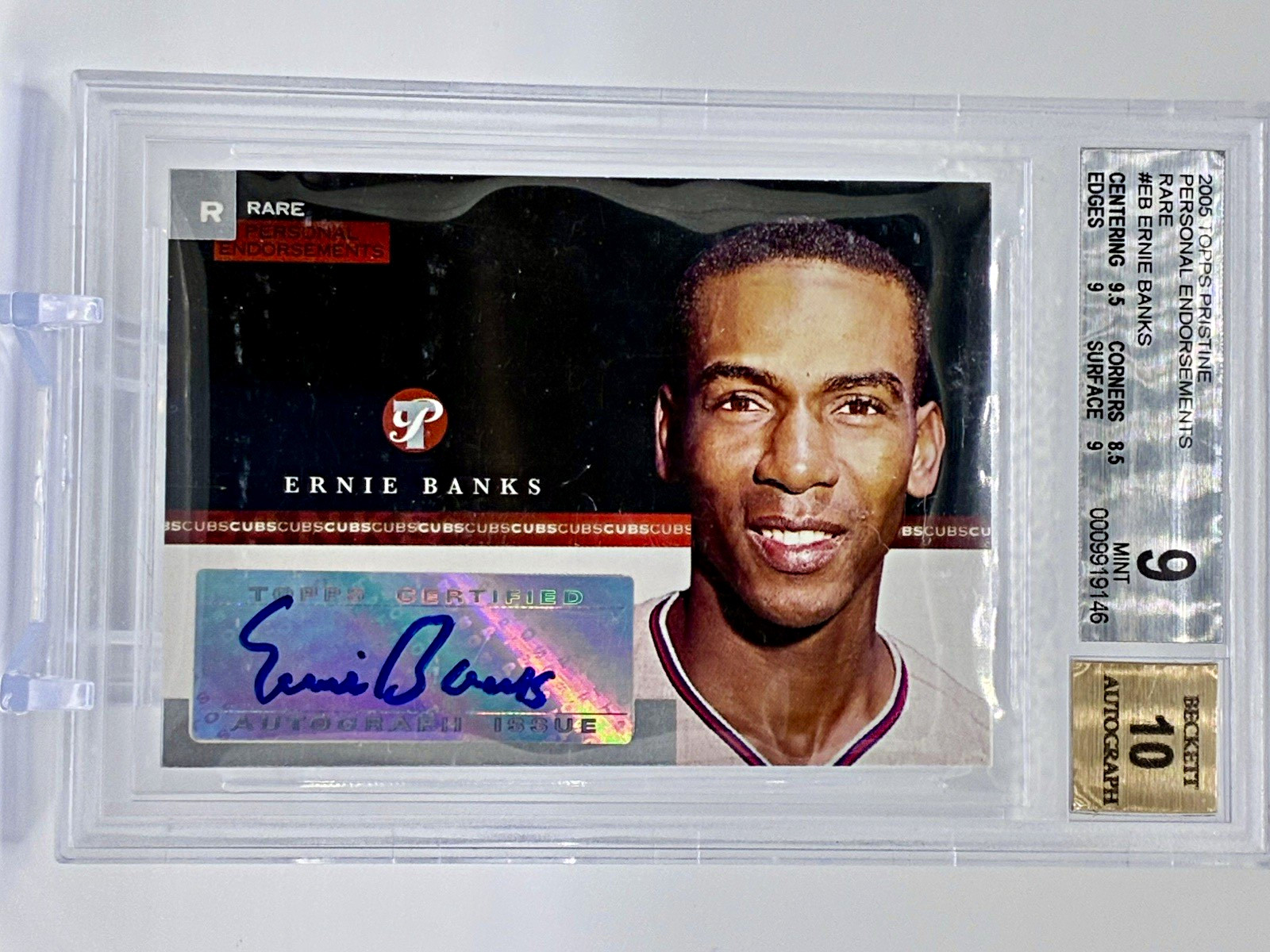 Topps 2005 Pristine Ernie Banks Personal Endorsements Rare Auto /97 Topps 2005 Pristine Ernie Banks Personal Endorsements Rare Auto /97