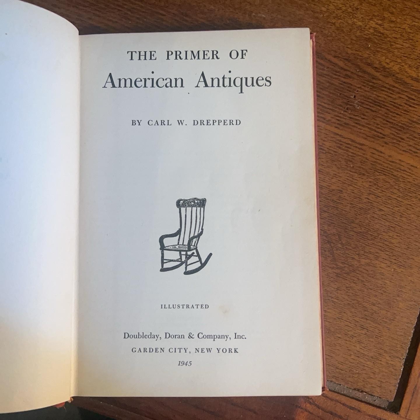 Vintage 1945 The Primer Of American Antiques Carl W Drepperd Red HC Doubleday
