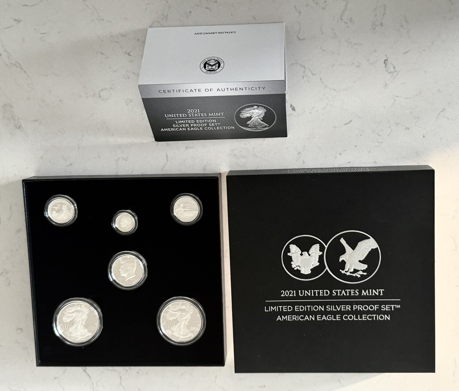 2021 US MINT Limited Edition Silver Proof Set American Eagle Collection Coins 2021 US MINT Limited Edition Silver Proof Set American Eagle Collection Coins