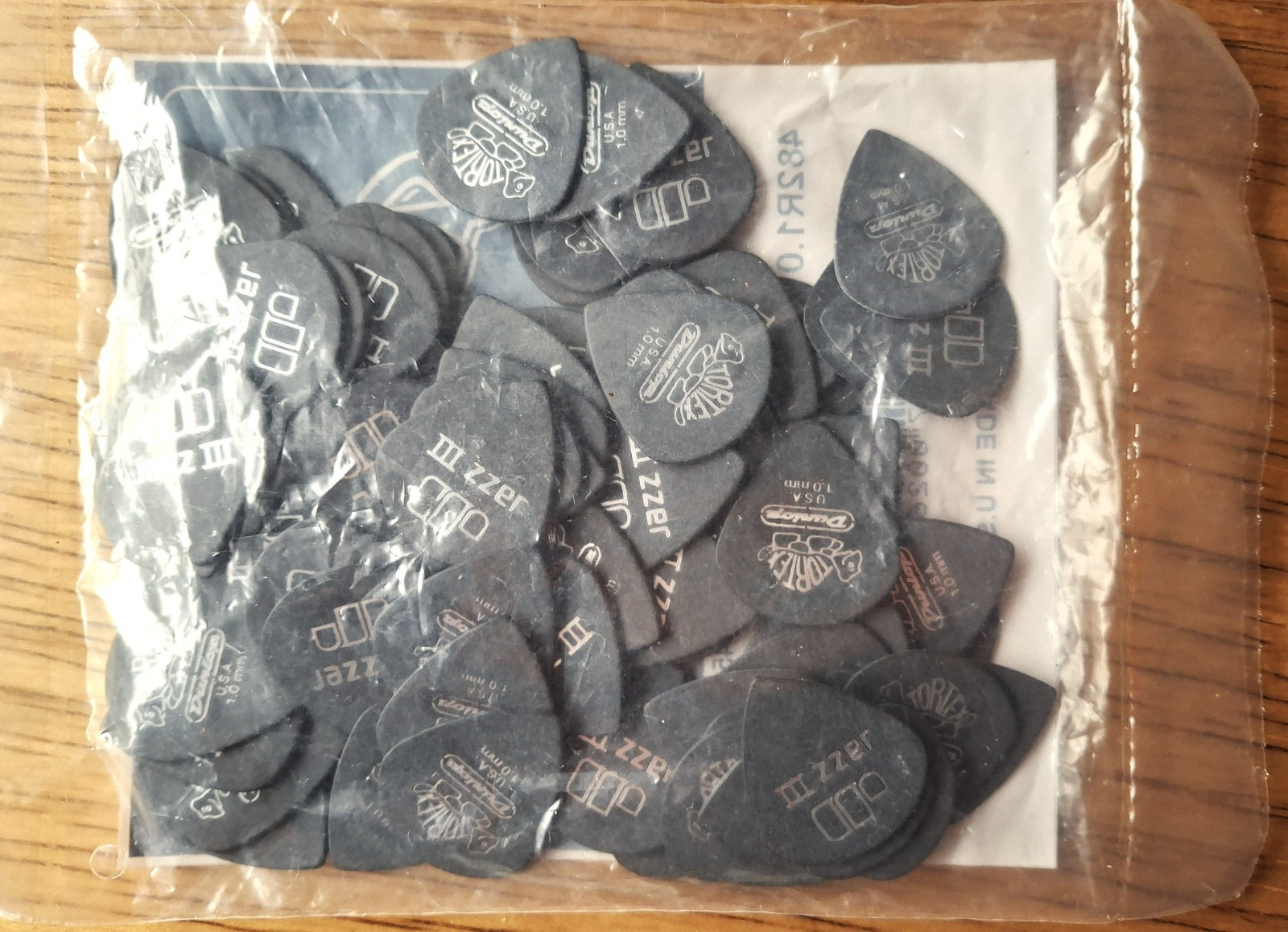 Dunlop Guitar Picks 72 Pack Tortex Pitch Black Jazz III 1.14mm 482R1.14
