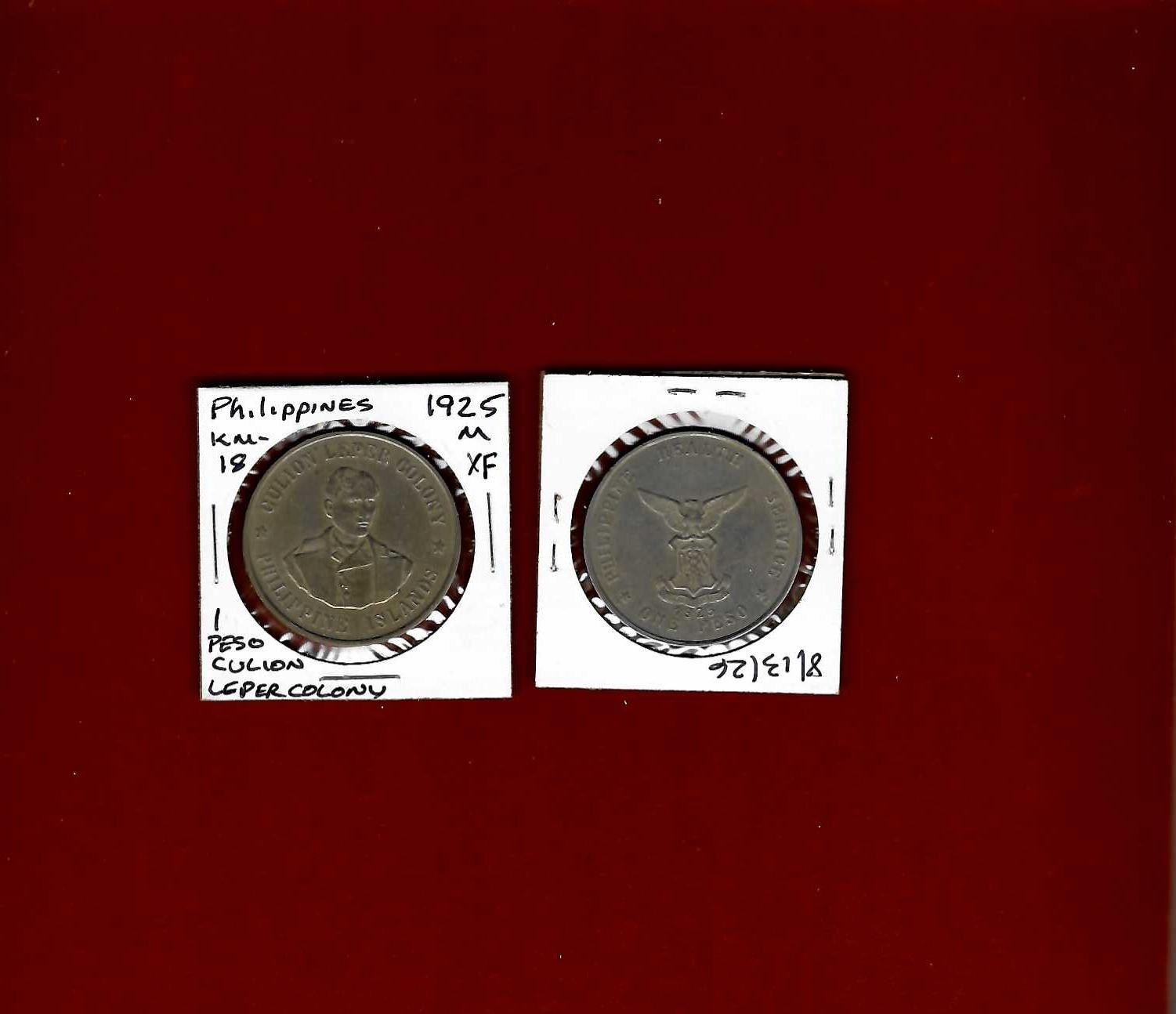 PHILIPPINES CULION LEPER COLONY 1925 1 PESO KM 18 VF OR BETTER PHILIPPINES CULION LEPER COLONY 1925 1 PESO KM 18 VF OR BETTER