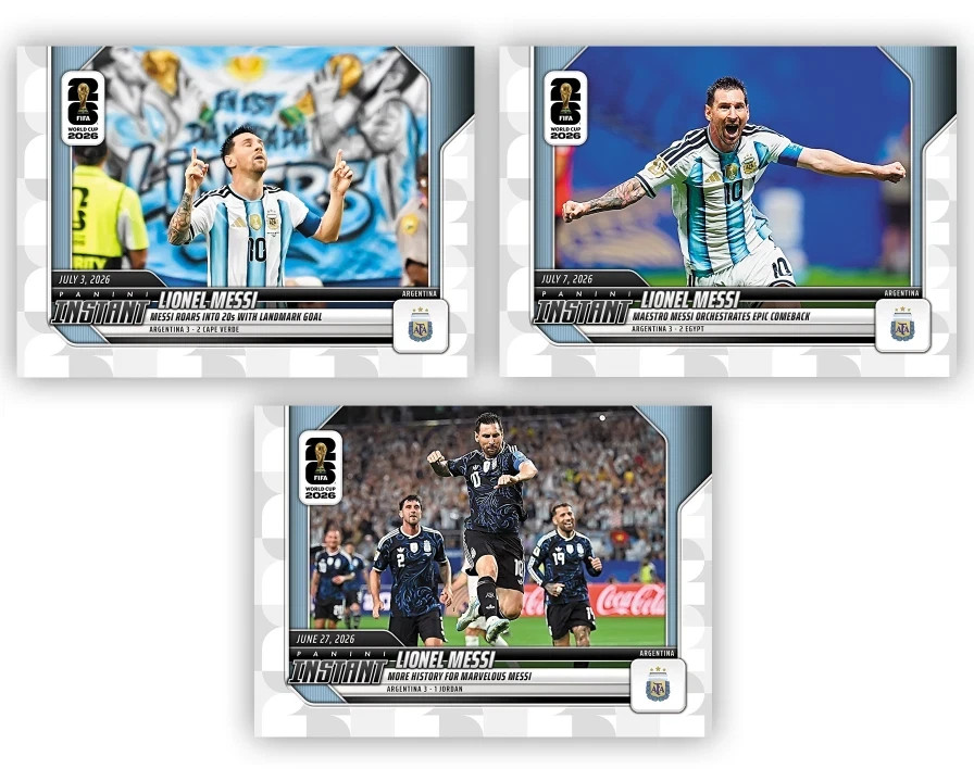 LOT OF 3 Lionel Messi 2026 Panini Instant WORLD CUP GRADED GEM-MT 10 PRESALE