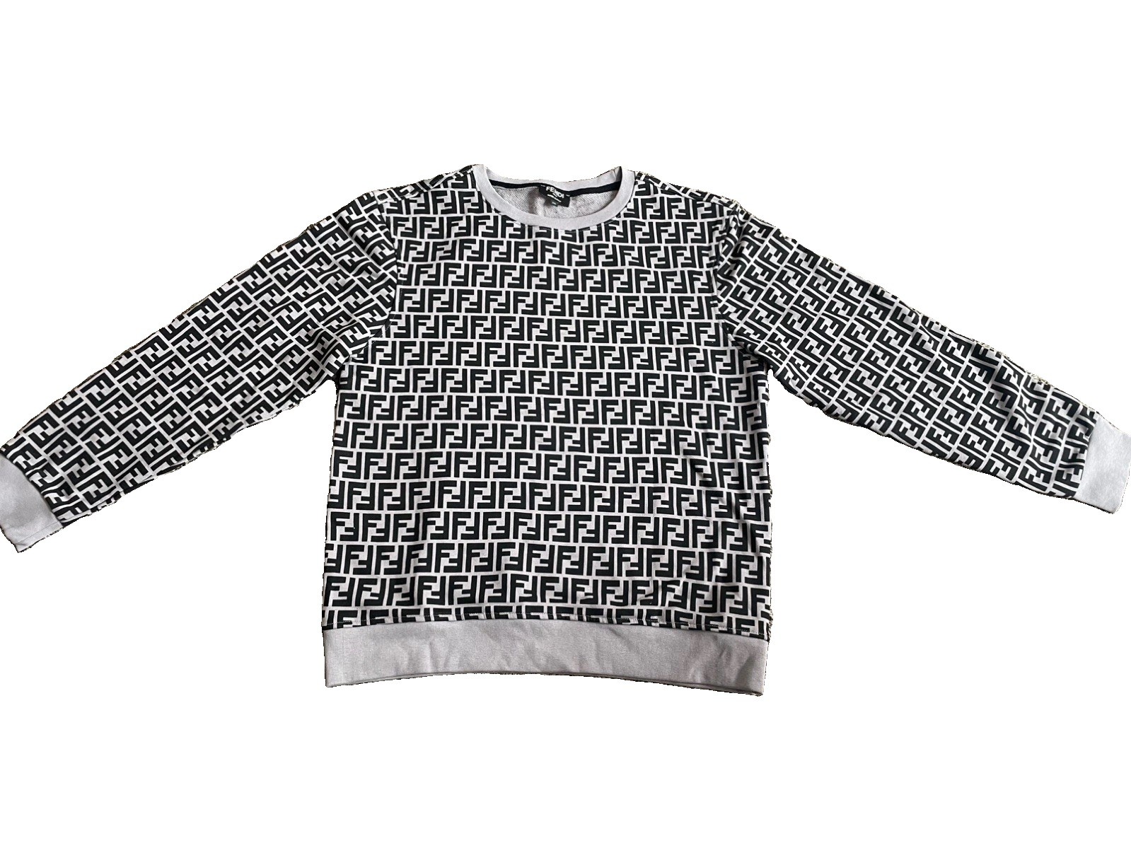Fendi FF Zucca monogram crewneck grey black size  XXL