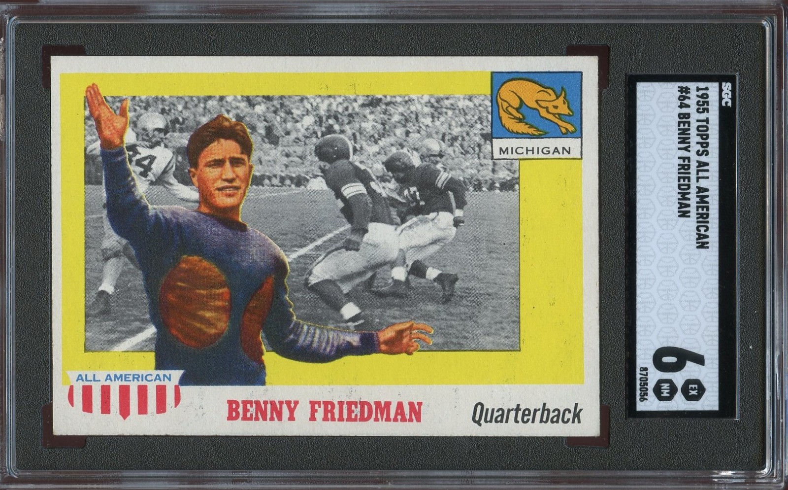1955 Topps All American #64 BENNY FRIEDMAN graded SGC 6