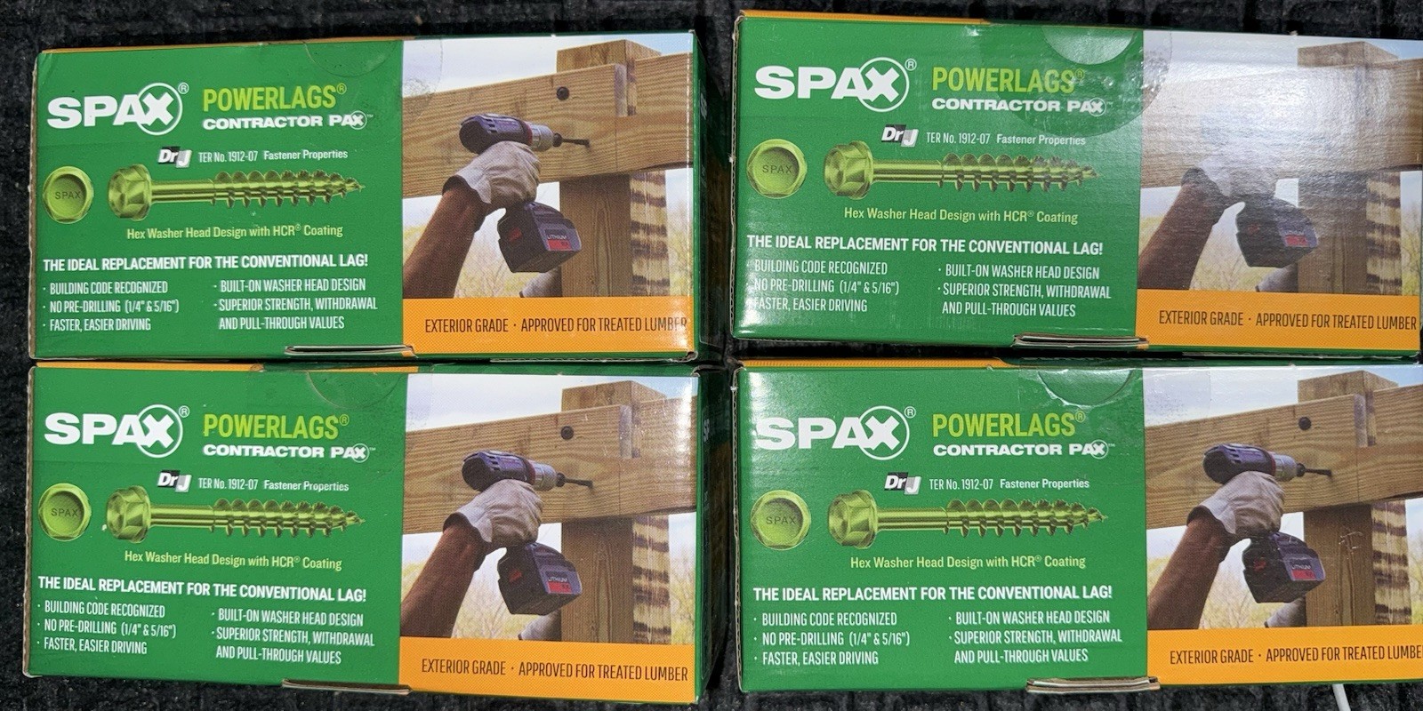 Lot Of 4 SPAX Powerlags For Structural Wood To Wood Connection 1/4