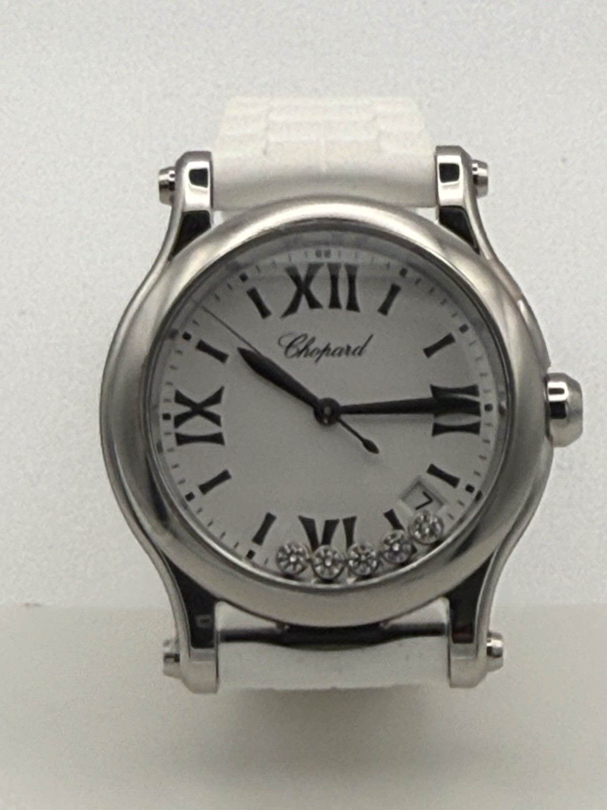 Chopard Happy Sport 36mm. White and Black Rubber Straps 8582 Chopard Happy Sport 36mm. White and Black Rubber Straps 8582