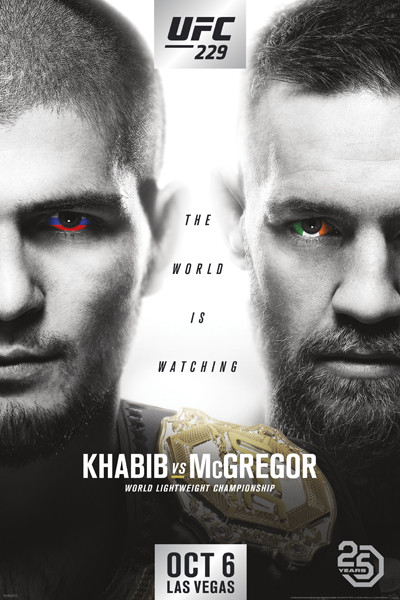 CONOR MCGREGOR KHABIB 24x36 NEW POSTER UFC 229 MMA IRELAND RUSSIA CHAMPIONSHIP