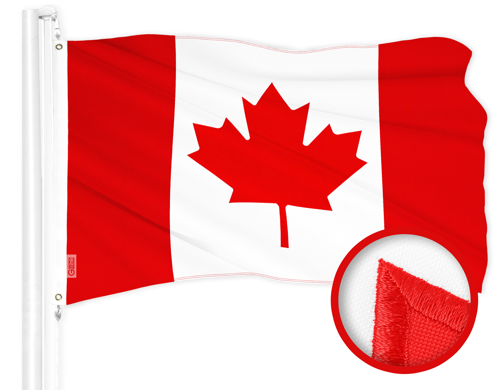 G128 Canada Canadian Flag 4x6 Ft ToughWeave Series Embroidered 210D Polyester
