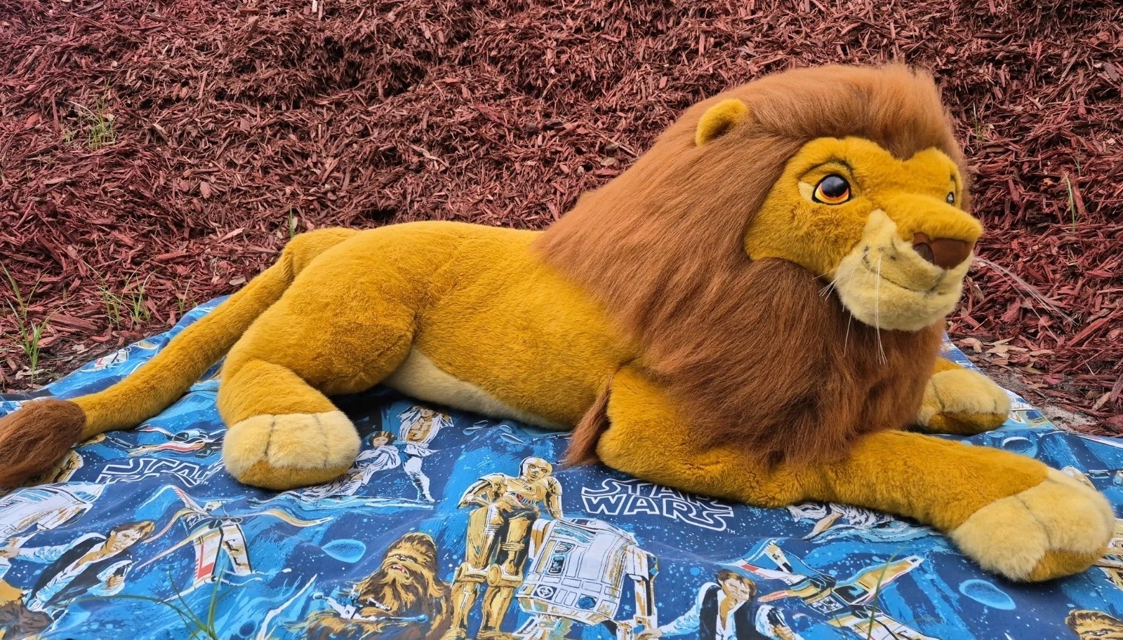 Vintage Jumbo Simba The Lion King 60 inch 5\' Plush 1994 Disney Grail Douglas Co