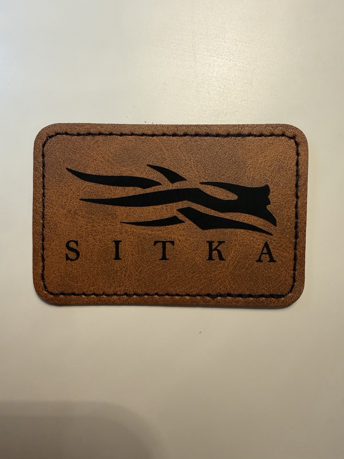 Sitka Logo Iron on Leatherette Patch 3” X 2” Custom Sitka Logo Iron on Leatherette Patch 3” X 2” Custom