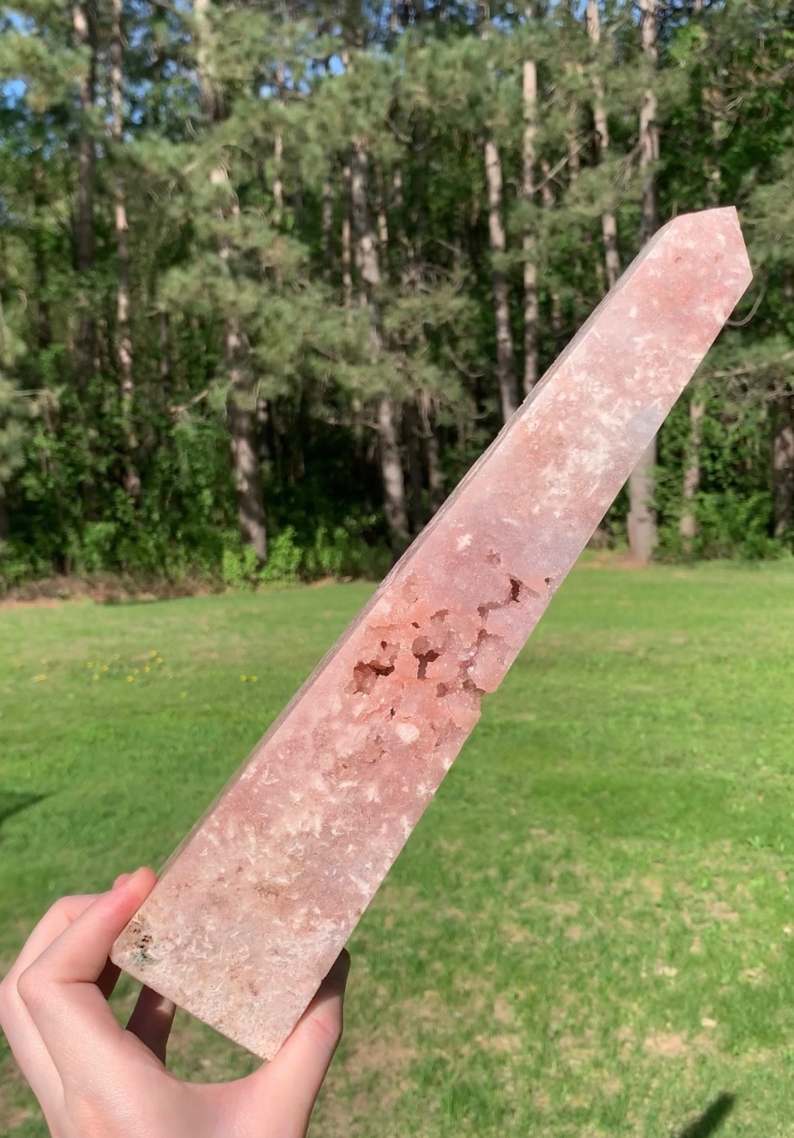 Extra Large Pink Amethyst Tower/Obelisk