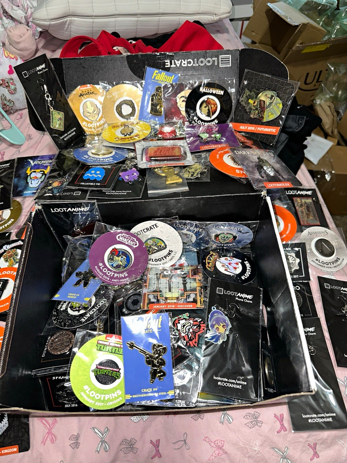Loot Crate Loot Anime Mixed Lot Metal Pins Charms Fallout Avatar Aang Loot Crate Loot Anime Mixed Lot Metal Pins Charms Fallout Avatar Aang