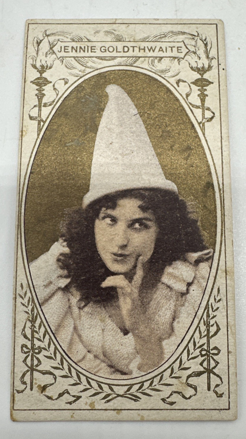 VINTAGE c.1910 LORILLARD'S TIGER FINE CUT TOBACCO CARD — JENNIE GOLDTHWAITE
