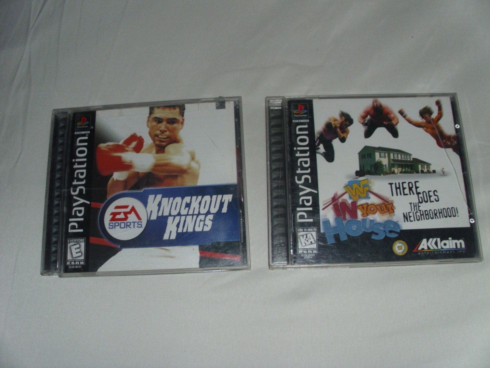 Lot of 2 PS1, WWF In Your House There Goes The Neighborhood & Knockout Kings Lot of 2 PS1, WWF In Your House There Goes The Neighborhood & Knockout Kings