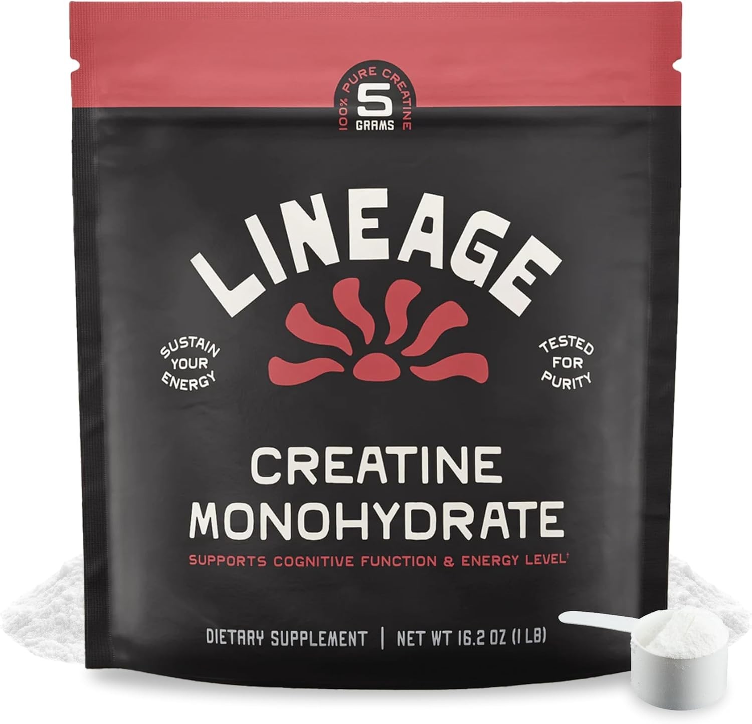 Lineage Provisions Micronized Creatine Monohydrate with Sea Salt – 90 Servings