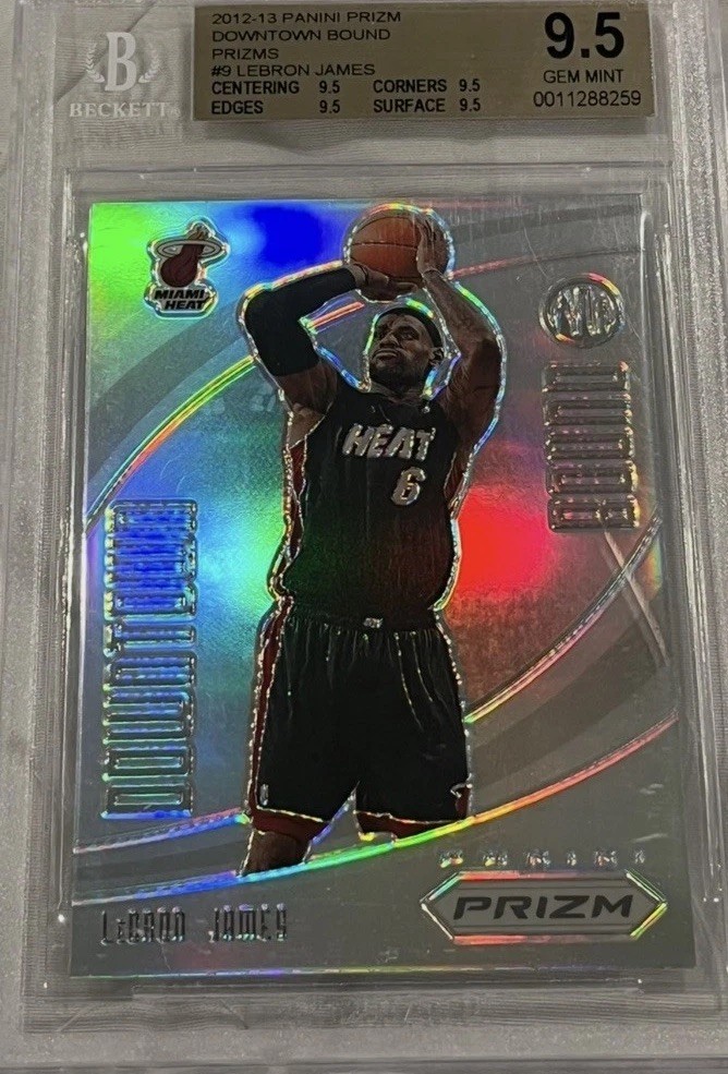 2012 Panini Prizm Downtown Bound Prizms (Silver) LeBron James BGS 9.5 True Gem 2012 Panini Prizm Downtown Bound Prizms (Silver) LeBron James BGS 9.5 True Gem