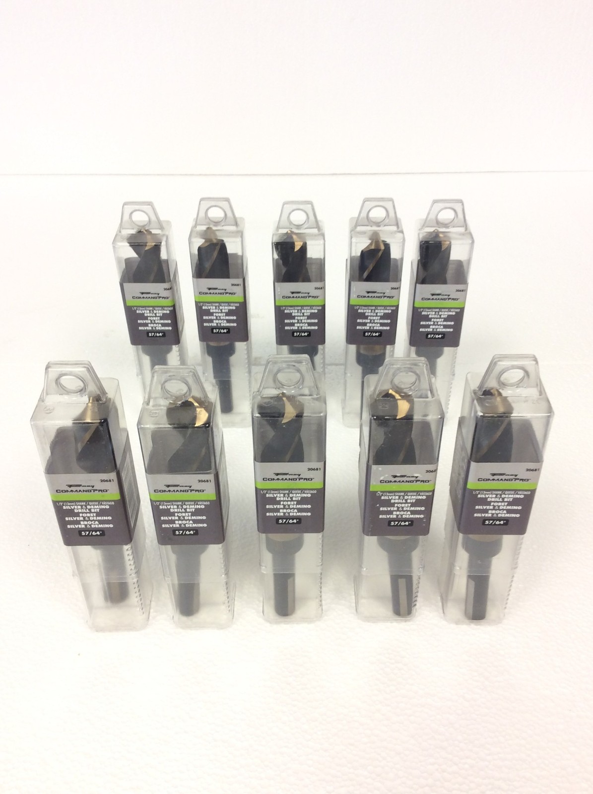 10x NEW Forney Command Pro 20681 Silver & Deming Drill Bit 57/64