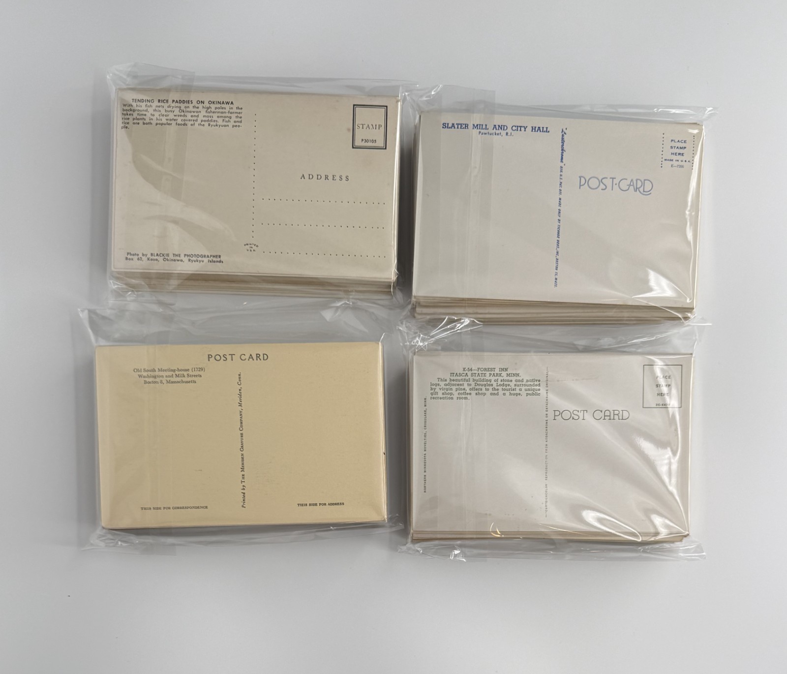 Lot of 65 Unused Vintage Postcards – Unposted Midcentury Chrome Scenic & Travel