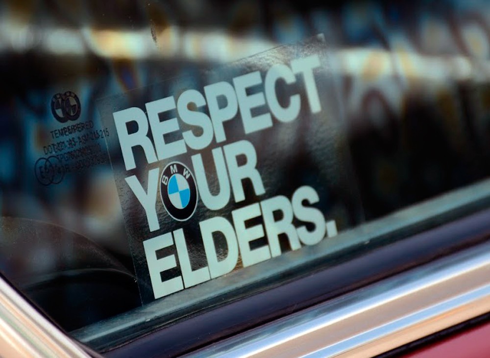 Respect Your Elders for BMW 1x Sticker Decal Aufkleber