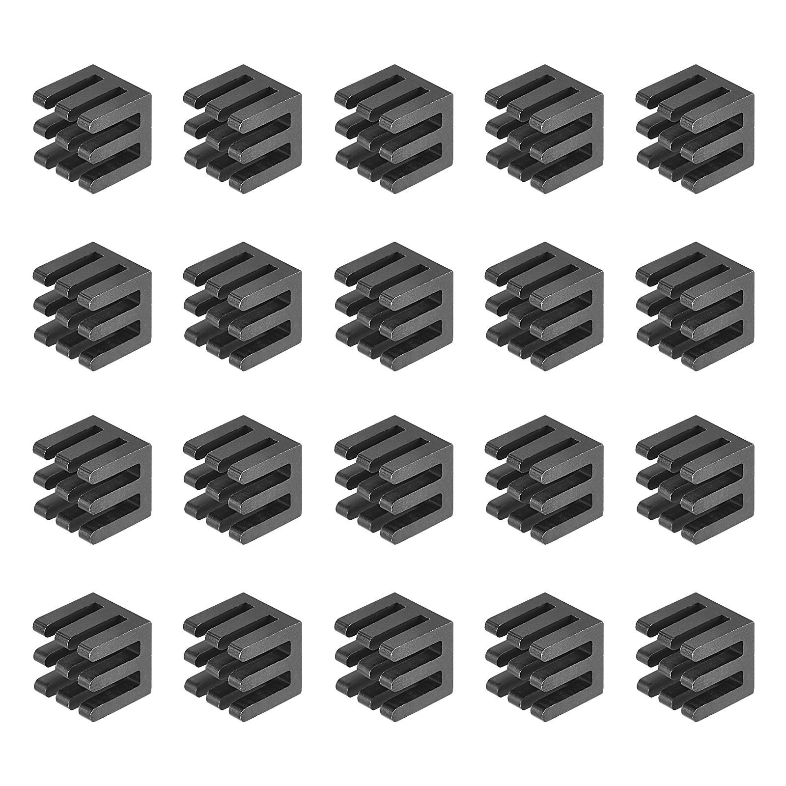 20 Pack 10x10x10mm Electronic Cooler Radiator Slotted Section for MOS & IC Chip