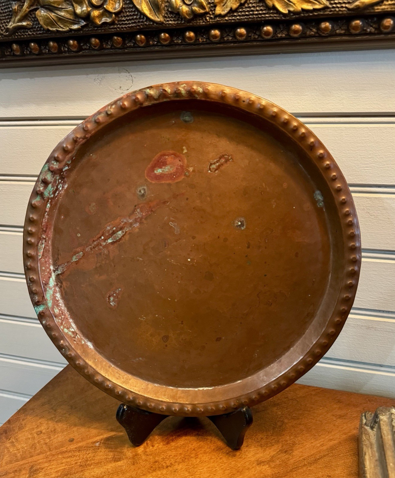 Vintage Hammered Copper Tray Mexico 11” Signed Vintage Hammered Copper Tray Mexico 11” Signed