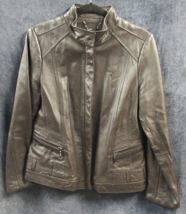 A.N.A. A New Approach Genuine Lambskin Leather Jacket Chocolate Brown | Size L