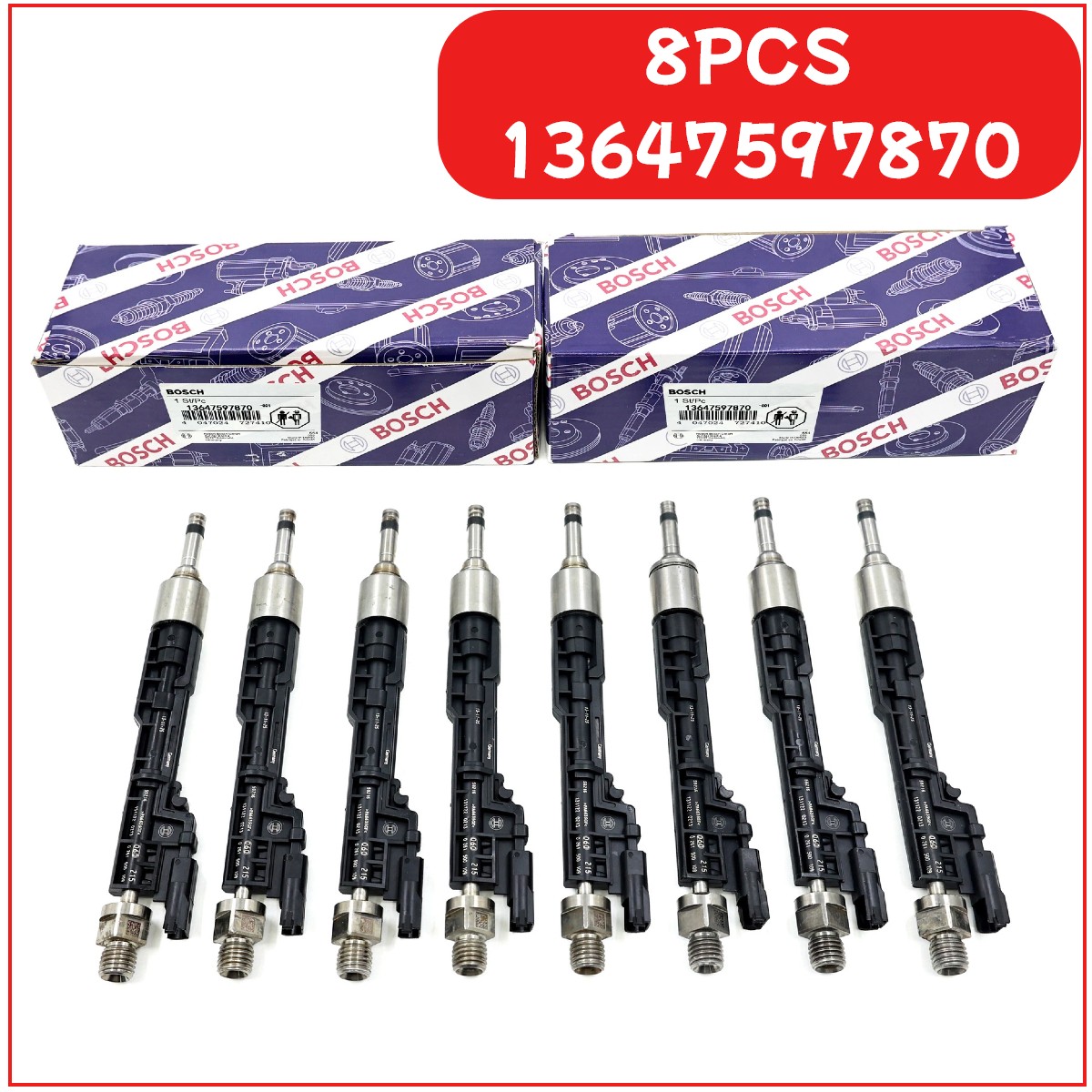8x Bosch Fuel Injectors 13647597870 For BMW 335i 535i 740i X5 3.0L