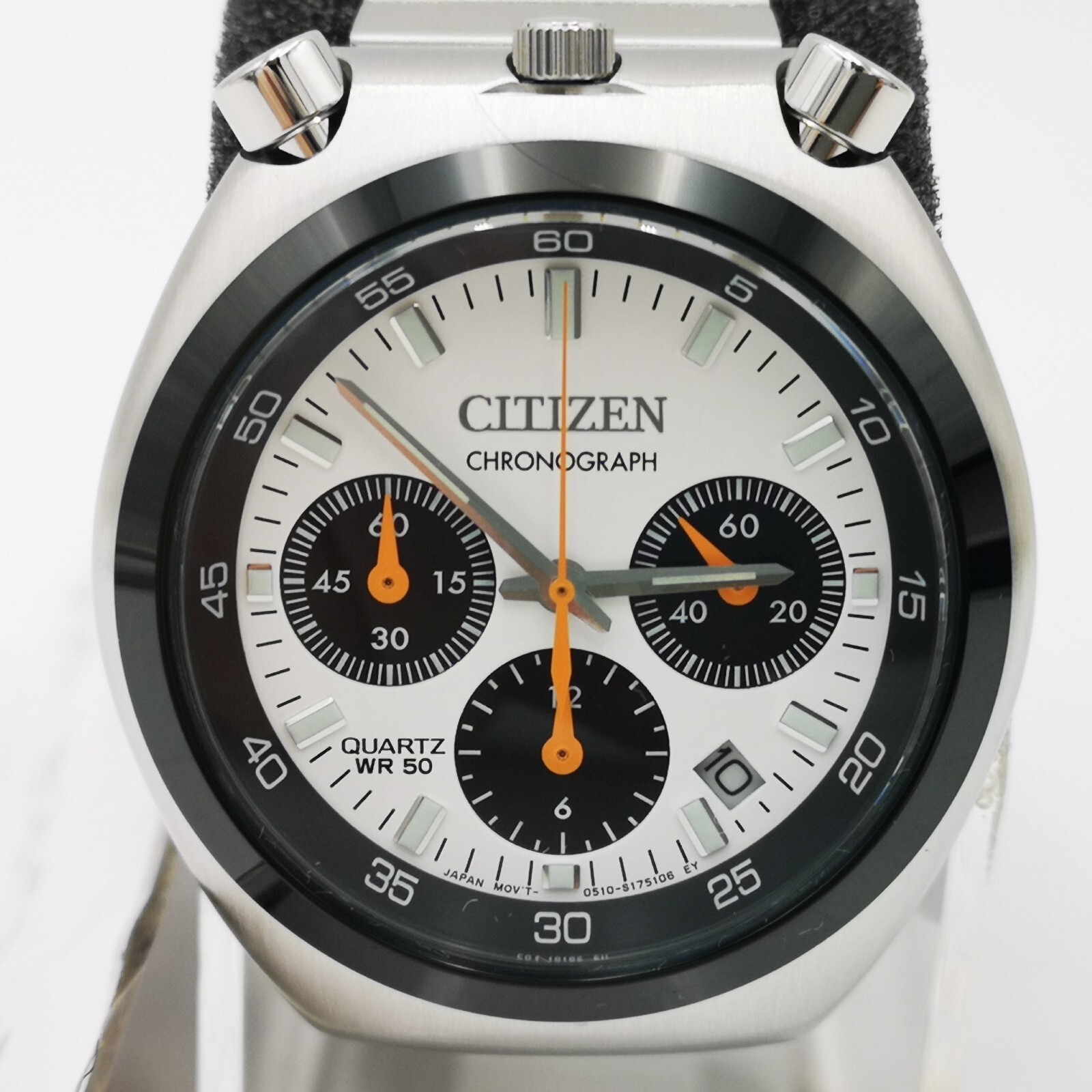 CITIZEN AN3660-81A White Record Lavel Tsuno Chrono Men\'s Watch New in Box CITIZEN AN3660-81A White Record Lavel Tsuno Chrono Men\'s Watch New in Box