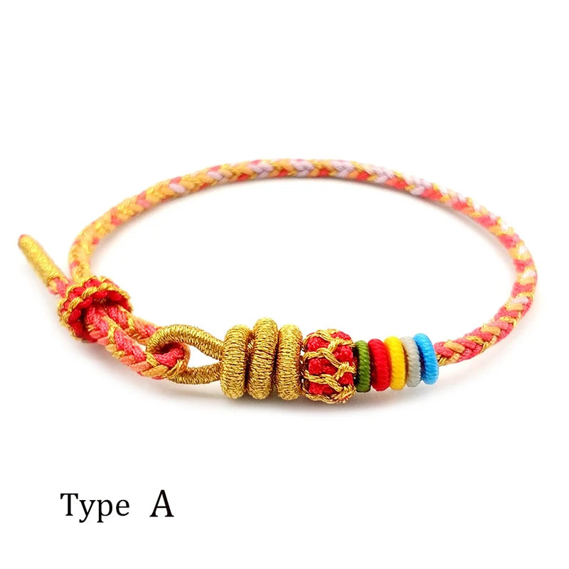 Exquisitely Chinese Retro Hand-knitted Bracelet Amulet Bangle lucky Hand Rope