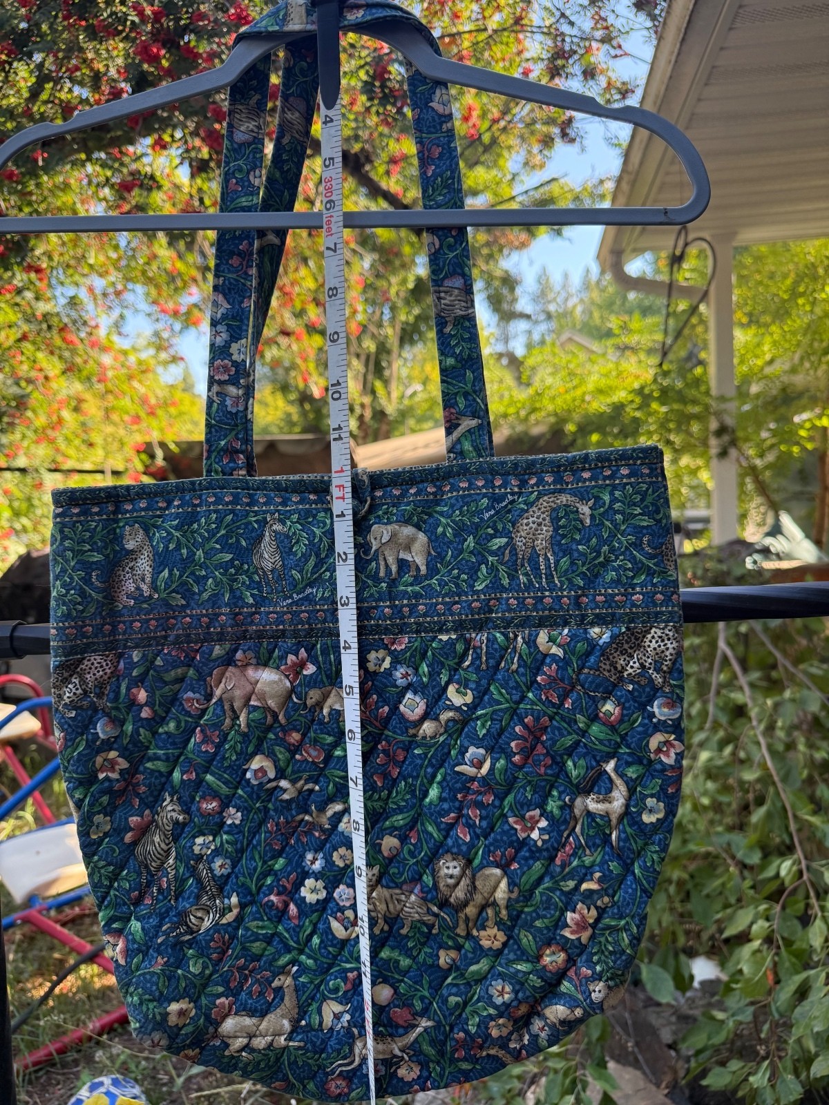 Vera Bradley Quilted Tote Bag with Animal Print Vera Bradley Quilted Tote Bag with Animal Print