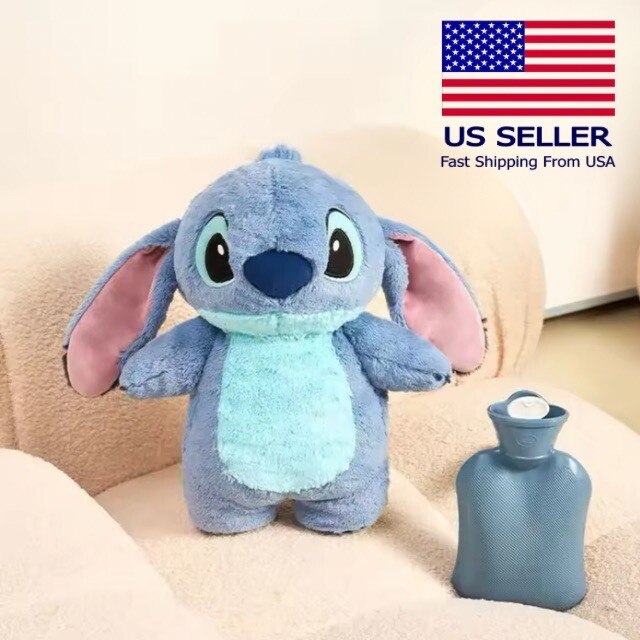 Disney Stitch Anime Stitch Plush With Hot Water Bottle Bag Therapy Heat pad gift Disney Stitch Anime Stitch Plush With Hot Water Bottle Bag Therapy Heat pad gift