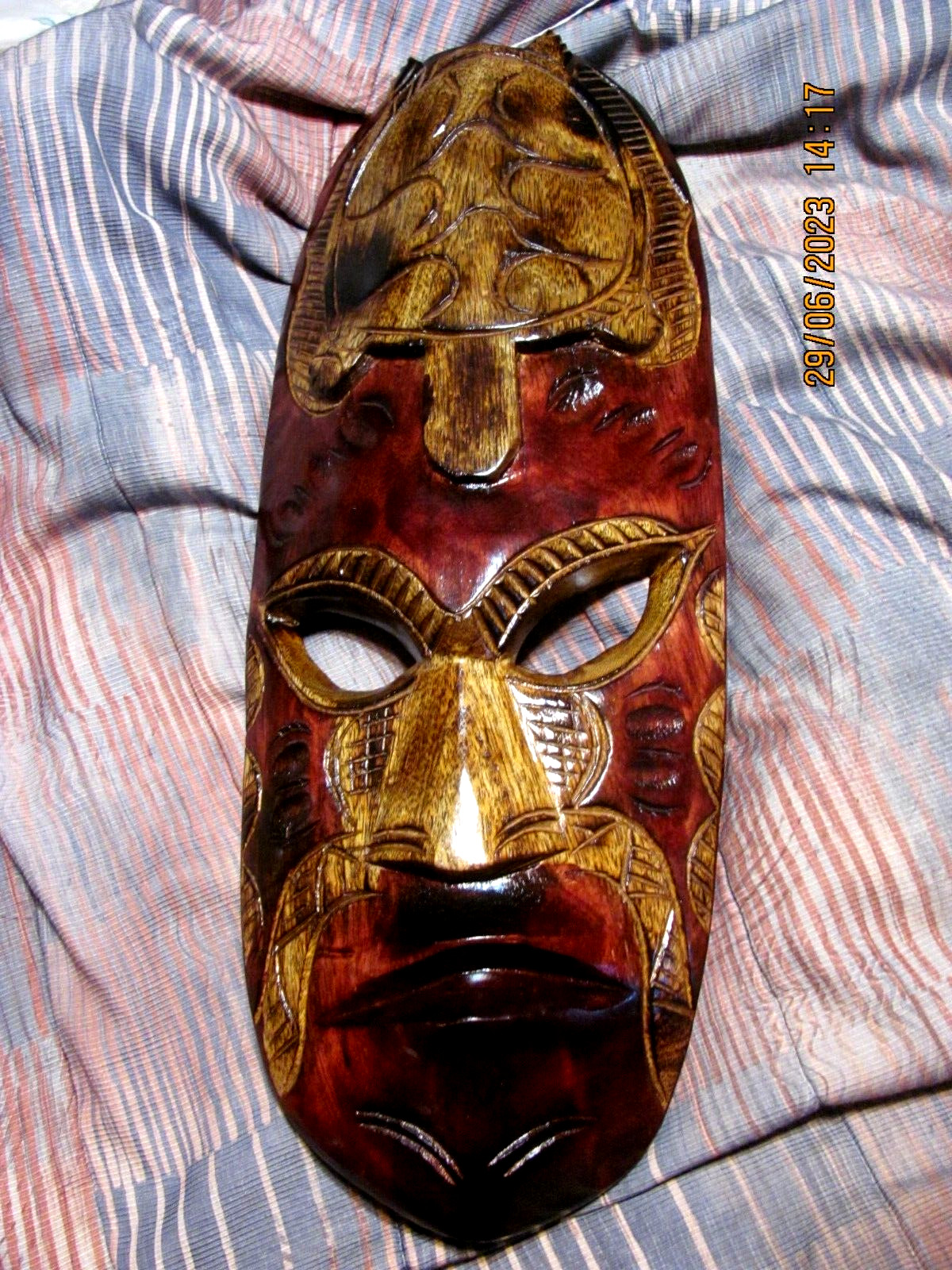 Large Vintage African/Asian Wooden Hand Carved 24 Large Vintage African/Asian Wooden Hand Carved 24