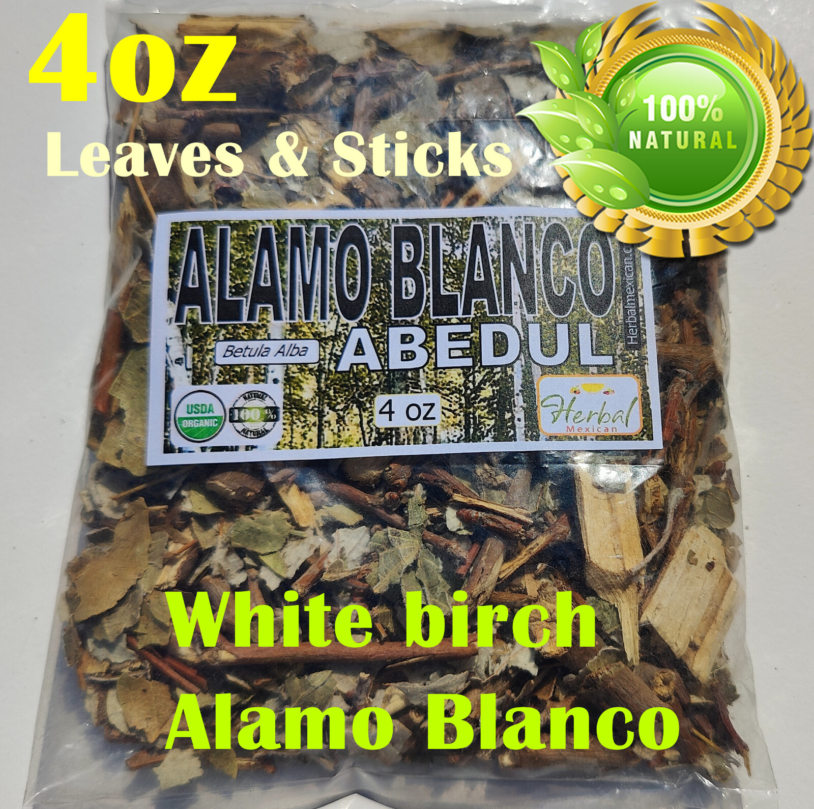 4oz Alamo - Alamo Blanco - Abedul - Abedul Blanco - White birch 4oz Alamo - Alamo Blanco - Abedul - Abedul Blanco - White birch