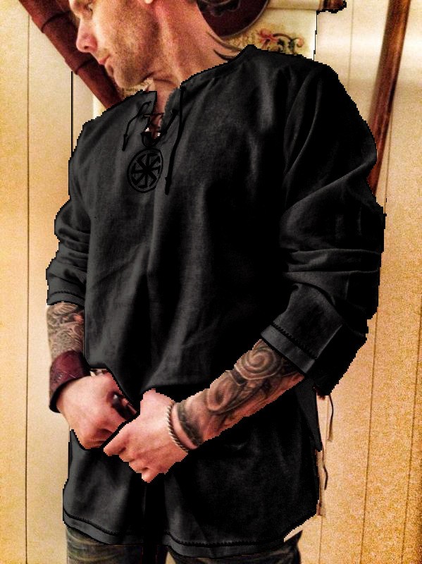 LARP Medieval Tunic Viking Warrior Knight Crusader Templar Costume Linen Top LARP Medieval Tunic Viking Warrior Knight Crusader Templar Costume Linen Top
