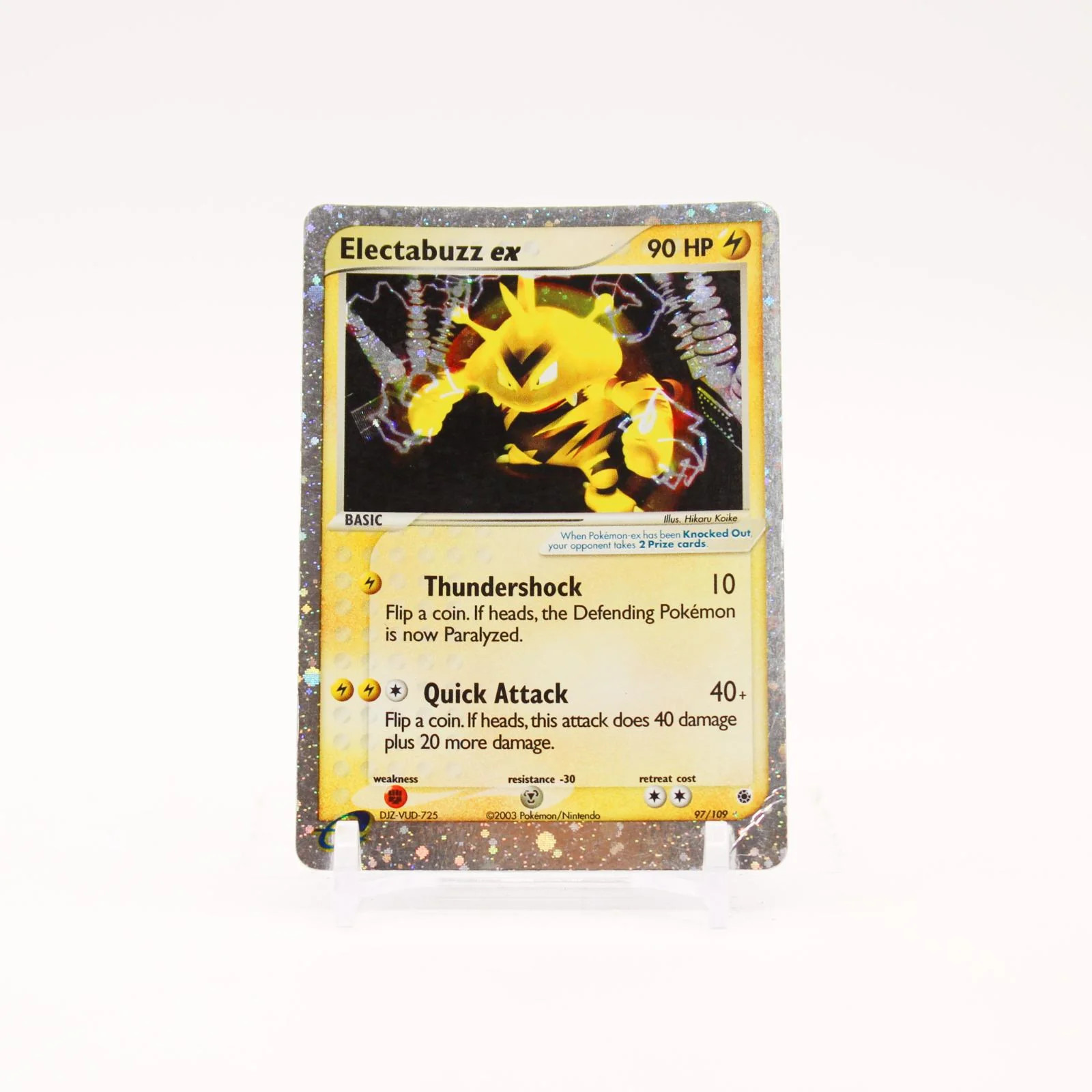 Electabuzz ex - 97/109 Ruby & Sapphire Holo Ultra Rare Pokemon - MP/HP Electabuzz ex - 97/109 Ruby & Sapphire Holo Ultra Rare Pokemon - MP/HP