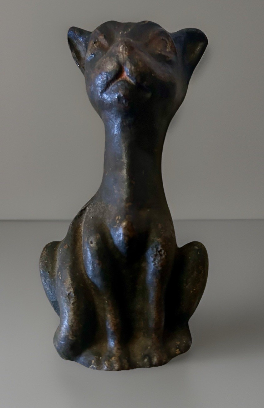 ANTIQUE NATIONAL FOUNDRY BLACK KRAZY CAT CAST IRON DOORSTOP ANTIQUE NATIONAL FOUNDRY BLACK KRAZY CAT CAST IRON DOORSTOP
